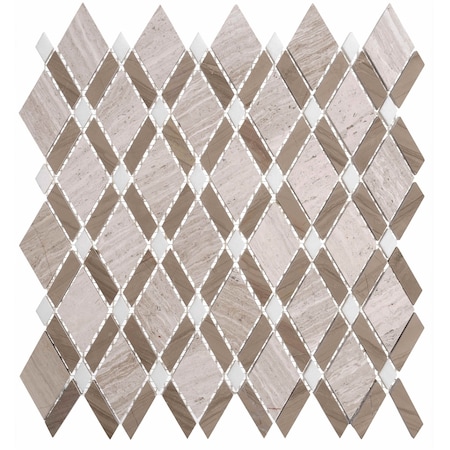 Andova Tiles ANDOVA TILES Victory 2" W x 3" L Novelty Mosaic Wall & Floor Tile ANDVIC582